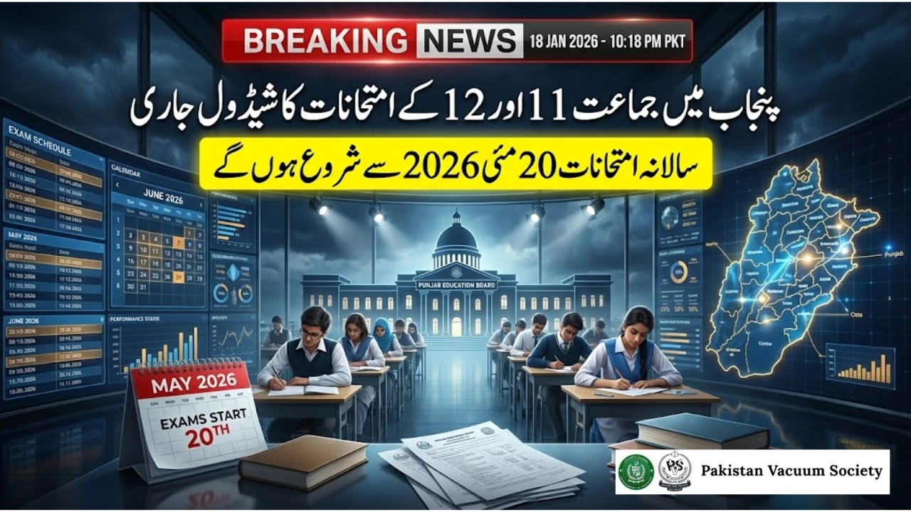 Punjab Class 11 and 12 Exam Schedule 2026 Announced