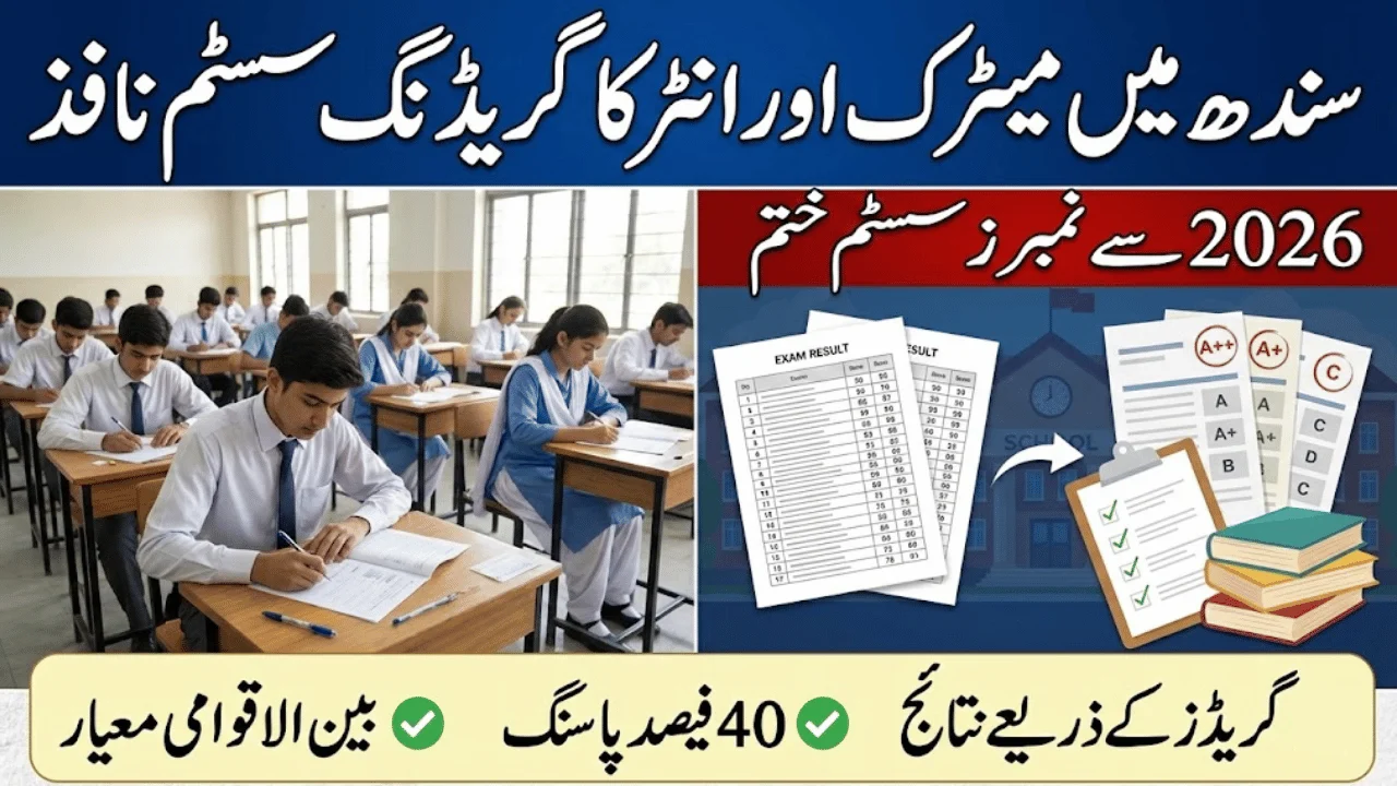 Sindh Replaces Marks System with Grading for Matric and Inter Exams from 2026