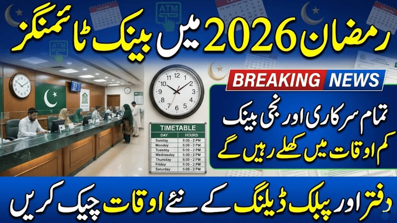 Bank Timings in Pakistan for Ramadan 2026 – Latest Official Update