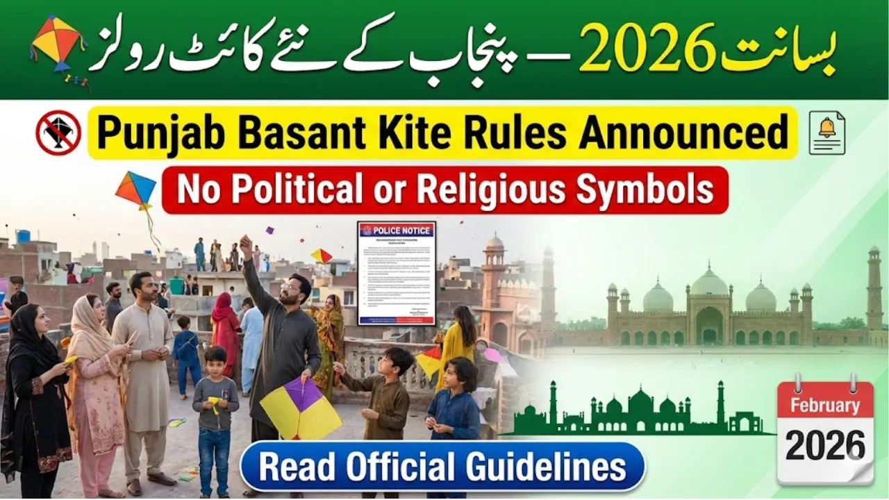 Punjab Basant Kite Rules 2026: New Restrictions Announced Ahead of Festival Revival