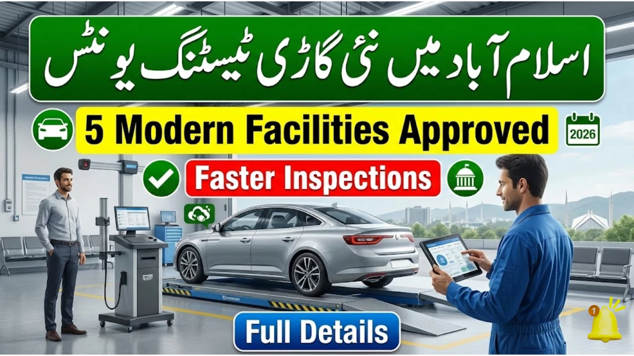 Capital Development Authority Approves Five New Vehicle Testing Units in Islamabad